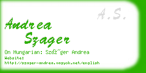 andrea szager business card